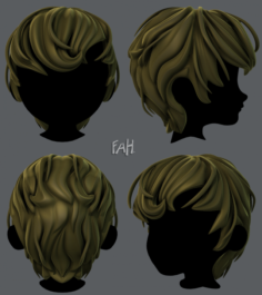 Woman hairstyle 3D Model $15 - .unknown .3ds .fbx .obj .stl .max