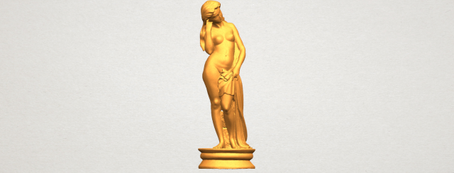 Naked Girl – Bathing06 3D Model