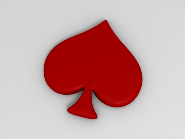 3D Club poker model 3D Model