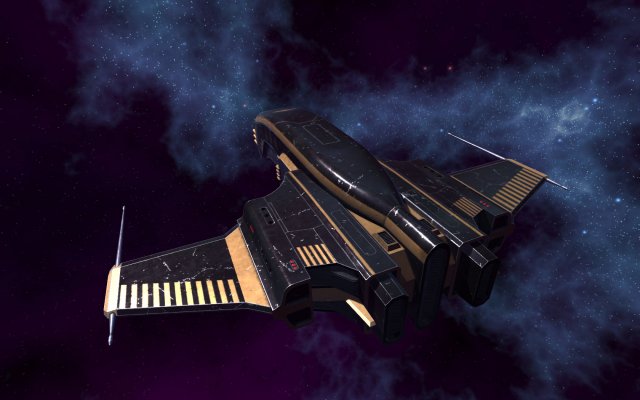 Spaceship Dagger Type 1 Black 3D Model