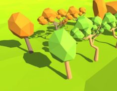 Low Poly Trees nature 3D Model