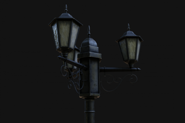 Street Lamp Low-Poly 3D Model