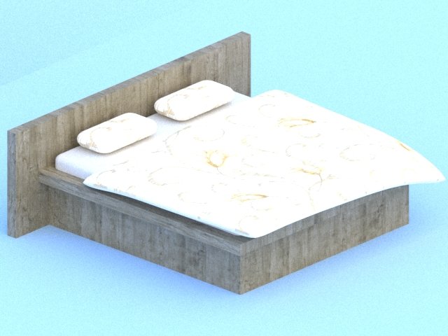 Bed model 2 3D Model