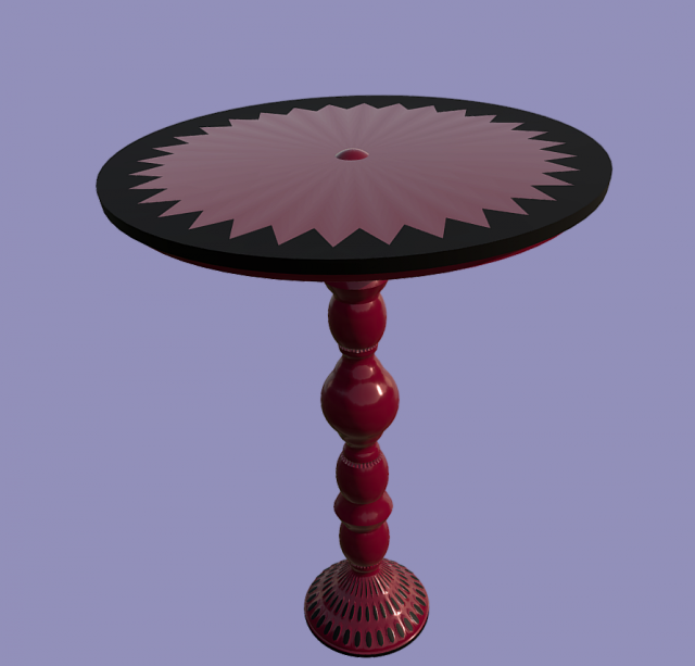 Old wooden Coffee table 3D Model