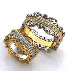 Wedding rings-1997 3D Model