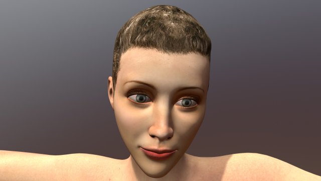 Nude woman 02 3D Model