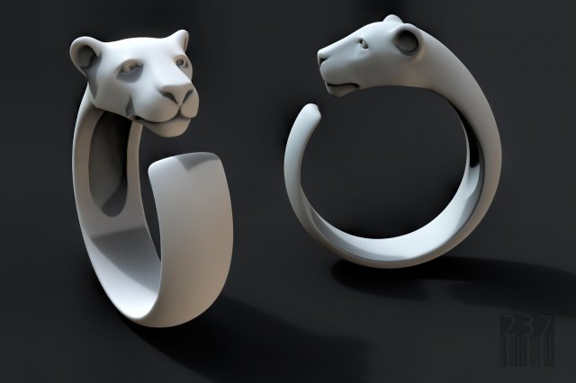 Ring of the cat family 3D Model