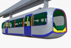 Elevated train – monorail 3D Model