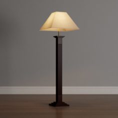 Mahogany Floor Lamp 3D Model
