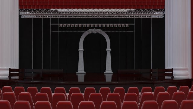 Concert hall scene 3D Model