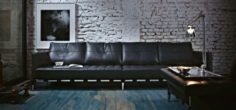 Leather Material Sofa 3D Model