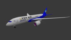 Boeing 787 low-poly 3D Model