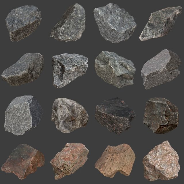 Stones Pack Volume 6 3D Model