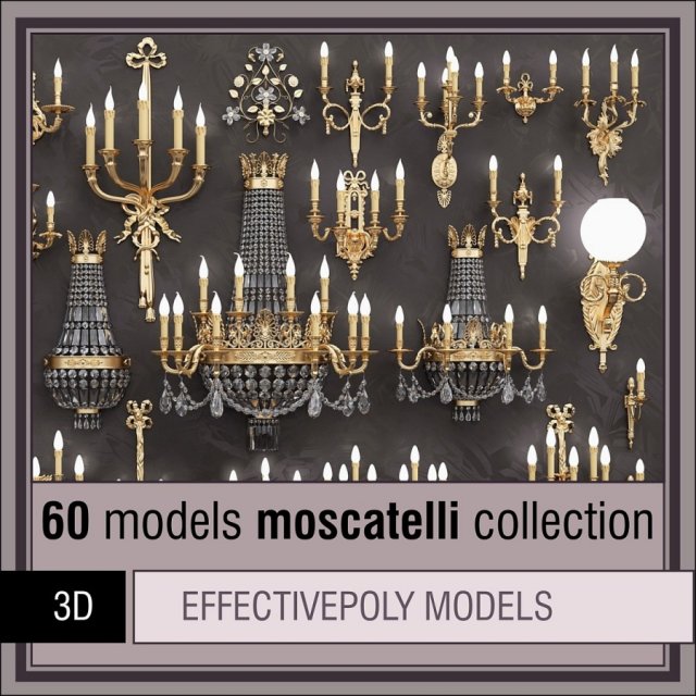 Moscatelli collection 60 items 3D Model