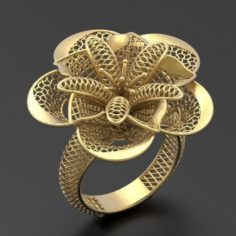 Flower ring 2 3D Model