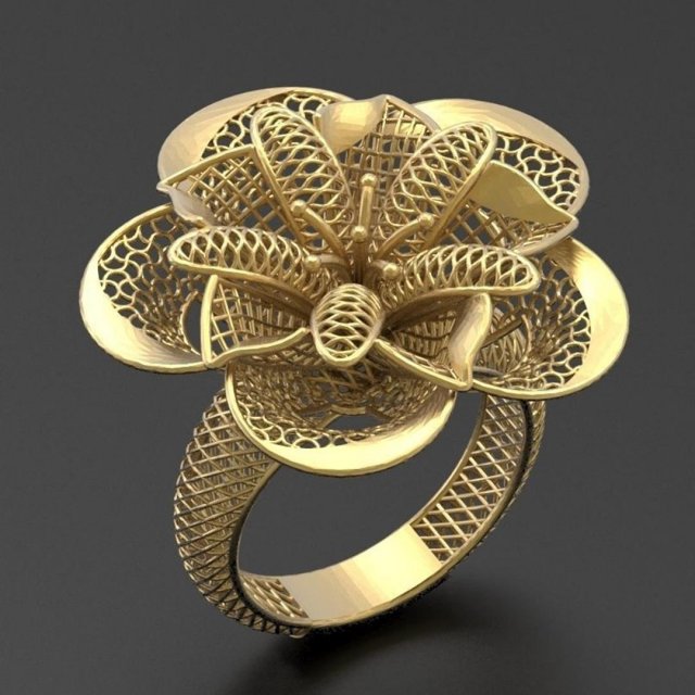 Flower ring 2 3D Model