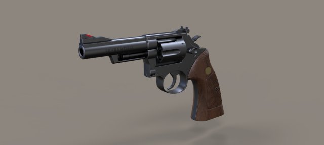Revolver Smith Wesson Model 19 1989 3D Model