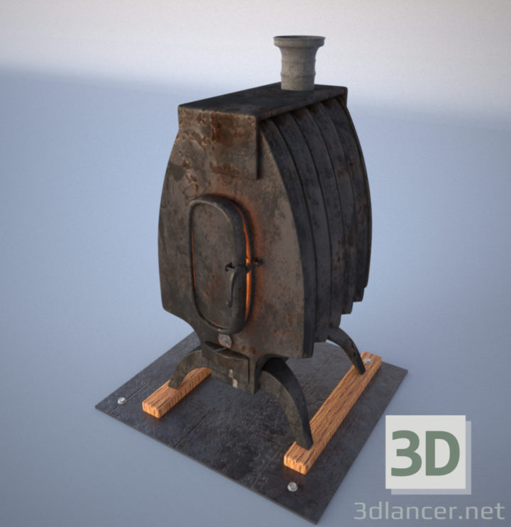 3D-Model 
Stove, heater (such as “burzhuyki”), steel, iron