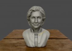 Hillary Clinton 3D printable model 3D print model 3D Model