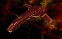 Spaceship Dagger Type 1 Red 3D Model