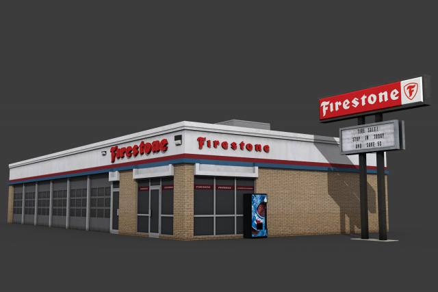 Firestone Complete Auto Service Building 3D Model
