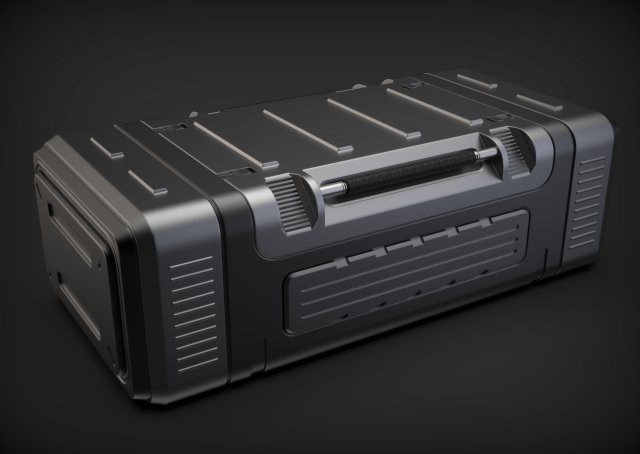Sci-fi Military Crate 3D Model