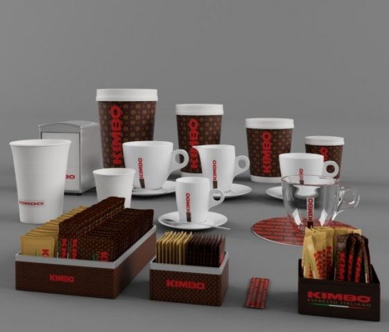 Coffee Accessories 3D Model
