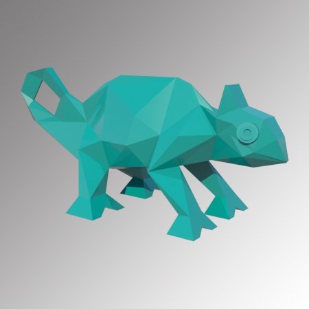 CHAMELEON LOW POLY 3D Model