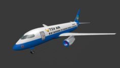Sukhoi Superjet 100 low-poly 3D Model