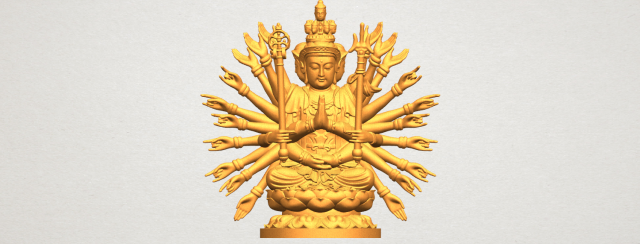 Avalokitesvara Bodhisattva multi hand 04 3D Model