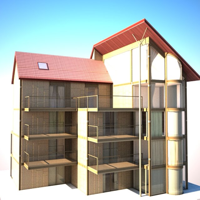 Cottage House-Villa 3D Model