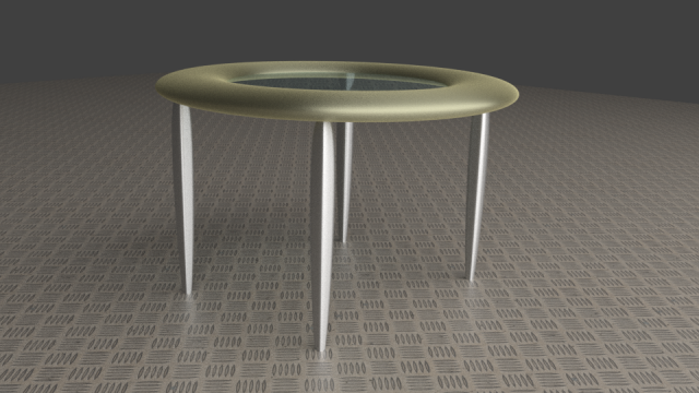 Modern glass table 3D Model