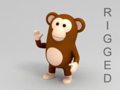 3D Rigged Monkey Character model 3D Model