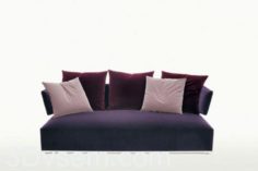 Triple small sofa 3D Model