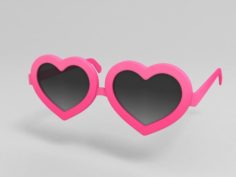 3D Heart Sunglasses 3D Model