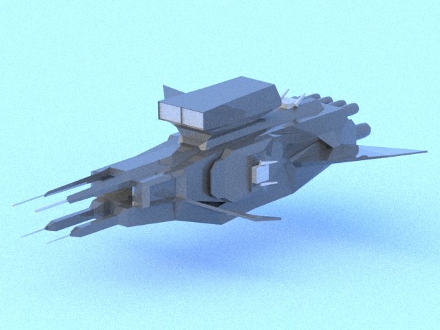 Low poly spaceship – Perun 3D Model