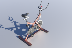 Stationary Spinning Bicycle 3D Model