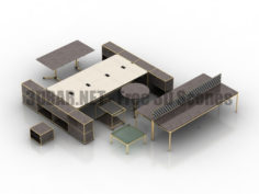 USM Modular Furniture part 04 Tables 3D Collection