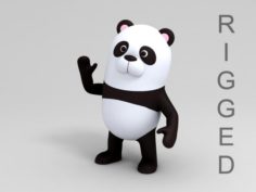 Rigged Panda Caracter 3D Model
