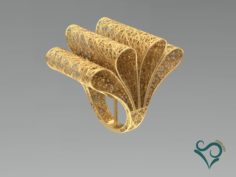 Fashion gold ring 3d print model 3D Model