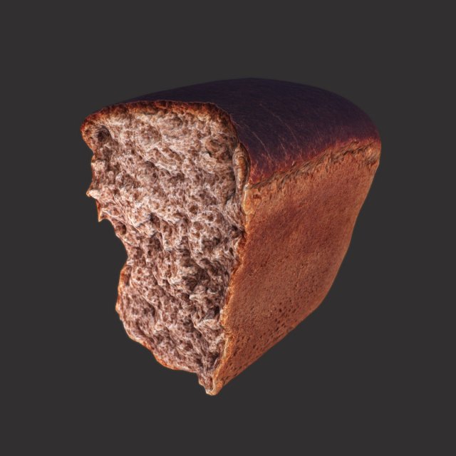 Soviet Brick Bread Cut 3D Model