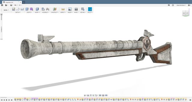 Rifle from Warhammes Total War REAL PROJECT 3D Model