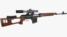 Dragunov Sniper Rifle SVD 3D Model