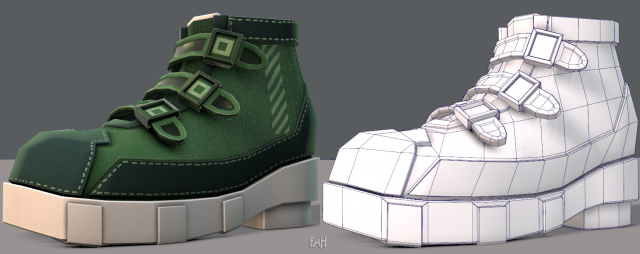 Shoes cartoonV15 3D Model