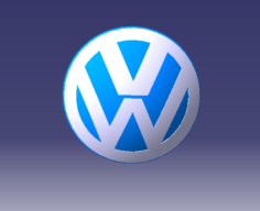 Volkswagen logo 3D Model