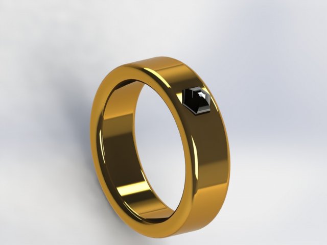GOLD AND DIAMOND RING Free 3D Model
