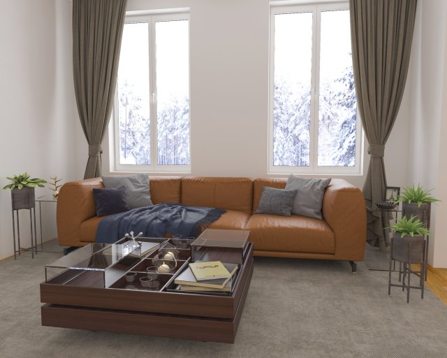 No 18 Living room interior design 3D 3D Model