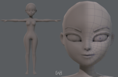 Base mesh woman 05 3D Model