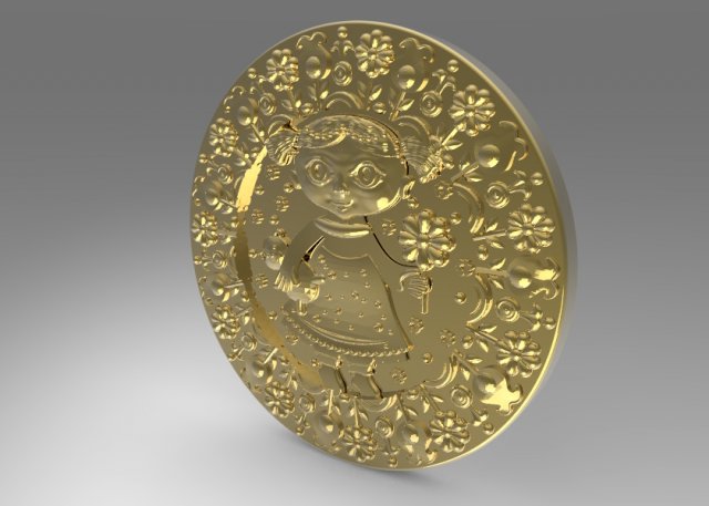 Tooth Fairy Coin 3D Model