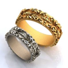 Wedding rings- 2000 3D Model